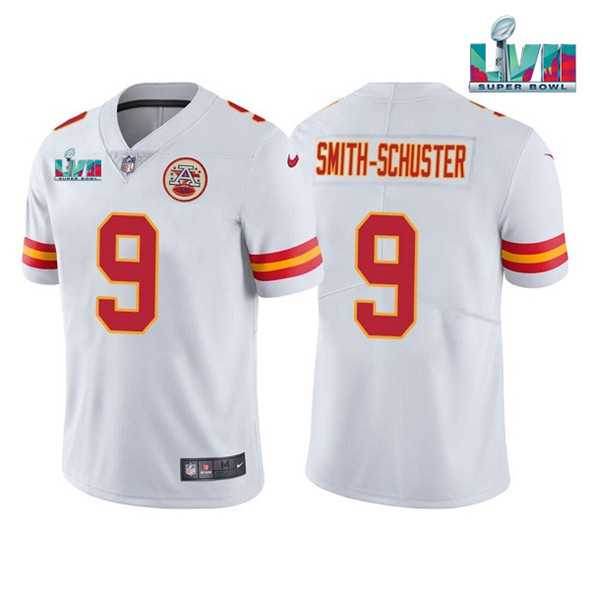 Men & Women & Youth Kansas City Chiefs #9 JuJu Smith-Schuster White Super Bowl LVII Patch Vapor Untouchable Limited Stitched Jersey->kansas city chiefs->NFL Jersey